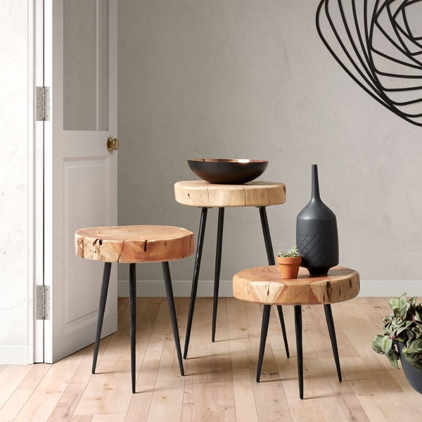 【LA FORMA LOUSY SIDE TABLE】丸型テーブル2点セット LA FORMA LOUSY SIDE TABLE】丸型テーブル2点セット